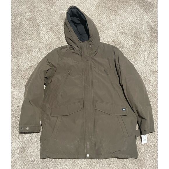 Dockers Men's Arctic Heavyweight Water Resistant Fern Brown Parka Jacket, Size M - Picture 1 of 9